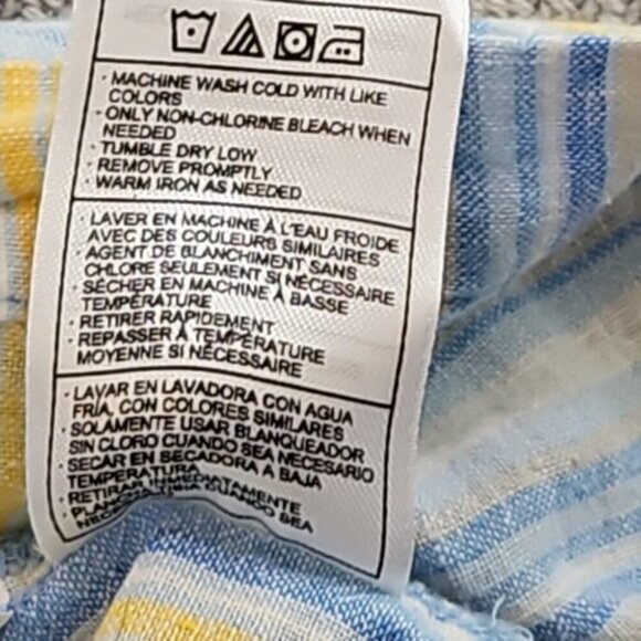 Nyne New You New Energy Shirt Men's 1X Big Short Sleeve Blue Yellow Stripe - Picture 9 of 15